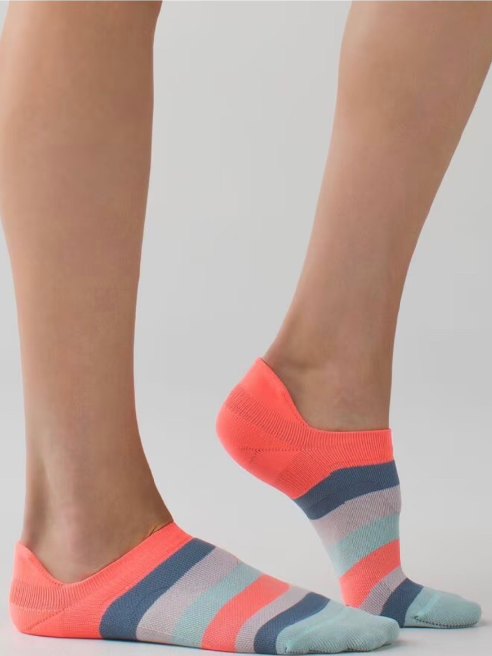 Lululemon - Women's Ultimate No Show Sock - Striped - Size: S/M